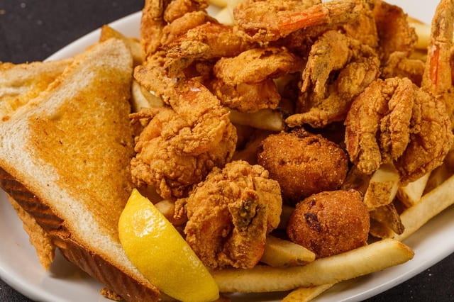 Jumbo Gulf Shrimp Plate.